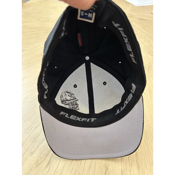 Metal Mulisha Nitro Hat Skull smoking flexfit Cap Distressed THRASHED Faded S/M - Picture 11 of 12